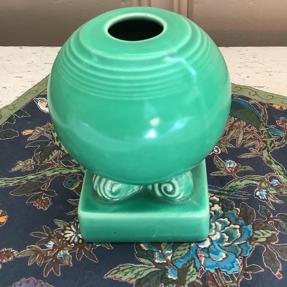 Vintage Green Fiesta Taper Candle Holder Candlestick